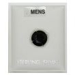 Men's  Black Sterling Silver Round CZ Stud 7 mm