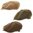 Men's 8 Panel Hawkins Collection Flat Caps - Assorted Colour & Sizes 