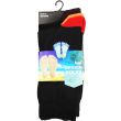 Men's Black Socks With Coloured Heels & Toes