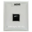Men's Black Sterling Silver  Square CZ Stud 5 mm