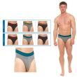 Men's Briefs With Striped Waistband - Tom Franks (3 Pair Pack) - Asst 