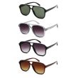 Ladies Double Bridge Sunglasses With Pouch- Assorted