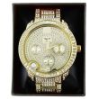 Wholesale Men's NY London Silver Crystals Watch - Gold