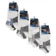 Men's Performax Pro White Trainer Socks (3 Pair Pack) - Striped Design (6-11)