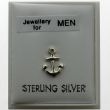 Men's Sterling Silver Anchor Stud