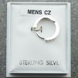 men's Sterling Silver Hinged Stone Set Sleepers