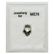 Men's Sterling Silver Skull Stud