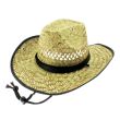 Adults 100% Rush Straw Cowboy Hat - Assorted Colours & Sizes