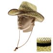 Adults 100% Rush Straw Cowboy Hat - Assorted Colours & Sizes