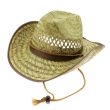 Adults 100% Rush Straw Cowboy Hat - Assorted Colours & Sizes
