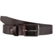 Men’s Full Grain Leather Belt with Screw Gunmetal Buckle 28mm Wide - Brown (Medium)