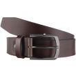 Men’s Full Grain Leather Belt with Screw-Fix Buckle (40mm Wide) - Brown (Large)