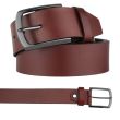 Primehide Men’s Full Grain Leather Belt with Screw Gunmetal Buckle 40mm Wide - Tan (X-Large)