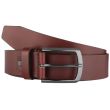 Primehide Men’s Full Grain Leather Belt with Screw Gunmetal Buckle 40mm Wide - Tan (X-Large)