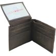 Men’s Genuine Leather RFID Passcase Wallet – Brown