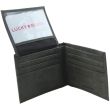Men’s Genuine Leather Passcase Wallet – Black