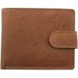 Men’s Leather RFID Euroborse Snap Bifold Wallet – Tan / Brown