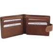 Men’s Leather RFID Euroborse Snap Bifold Wallet – Tan / Brown