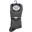 Men's Plain Cotton Blend Socks - Gentle Grip (3 Pair Pack) - Asst 