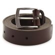 Men's Plain Leather Belts 1.25" - Dark Brown (Medium)