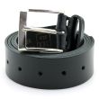 Men's Plain Leather Belts 1.5" - Black (Small)