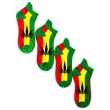 Wholesale Rasta Coloured Leaf Print Trainer Socks