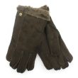 Men's Suede Gloves With Fur - Assorted Colours & Sizes