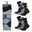Men's Argyle Design Socks - Assorted (7-11)