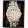 Wholesale Mens Diamante Encrusted NY London Watch - Rose/Silver