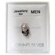 Men's Sterling Silver Skull Stud