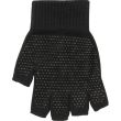 Mens Fresh Feel Fingerless Gripper Gloves - Black