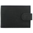 Men’s Leather RFID Euroborse Snap Closure Bifold Wallet – Black