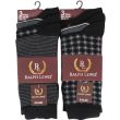 Mens Ralph Lewis Black Socks - Assorted Design 