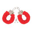 Metal Handcuffs With Keys - Red