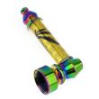 Wholesale Metal Pipe "Leaf Design" Rainbow & Shiny Assorted Colours