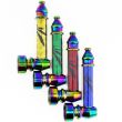 Wholesale Metal Pipe "Leaf Design" Rainbow & Shiny Assorted Colours