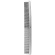 Metal Barber Hair Comb - Silver - 21.5cm