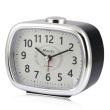 Wholesale Mid Sized Quartz Alarm Clock- Black / Silver