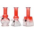 Mini Glass Waterpipe Red & Clear - Assorted Design (6inch)