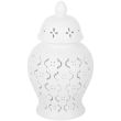 Moroccan Lantern Cut-Out Ceramic Oil Burner & Wax Warmer - 23.5cm