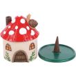 Mushroom House Incense Cone Burner