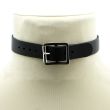 Narrow Leather Neckband With Large Ring (1.5cm)