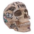 Natural Bone Coloured Tribal Tattoo Fund Skull Money Box 