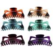 Natural Dual Tone Effect Clamp - Assorted Dark Colours (14cm)