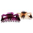 Natural Dual Tone Effect Clamp - Assorted Dark Colours (14cm)