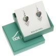 Natural Paua Shell Celtic Heart Hook Earrings