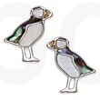 Natural Paua Shell Puffin Stud Earrings