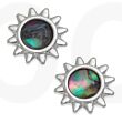 Natural Paua Shell Sun Stud Earrings