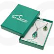 Natural Paua Shell Teardrop Necklace and Earrings Set