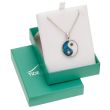 Natural Paua Shell Ying-Yang Pendant Necklace